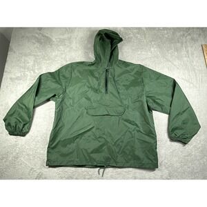 Vintage Hartwell Sports Men's Basic 1/4 Zip Hooded Windbreaker Green Size XL